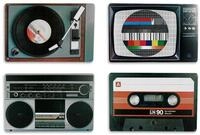 Out of the Blue - Nostalgisch Retro HIFI Retro Esstisch Elemente, Polypropylen,...