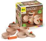 Erzi 10659 Kochset Natur aus Holz, Kaufladenspielzeug f&uuml;r Kinder |...