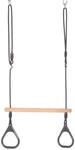 DICE ringtrapeze met kunststof Ringen antraciet