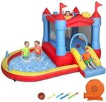 AIYAPLAY H&uuml;pfburg mit Gebl&auml;se Spielcenter f&uuml;r 3-8 Jahre 342x255x209 cm 