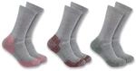Carhartt Damen Mittelschwere Socken aus Baumwollmischgewebe, 3 St&uuml;ck Socken