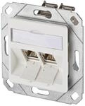 BTR E-DAT modul UPk-Dose 8/88 Cat.6, r-ws, bestueckt bestueck mit 2x Modul E-DAT