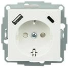 Schutzkontakt-Einbausteckdose mit USB-C&trade; (25W, PD 3.0) und USB-A (18W), ohne