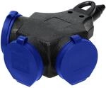 ORNO AE-13209(GS) Werkstatt Schuko Stecker Aussen Wasserdicht IP44 3x2P+E Schuko