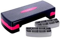 HMS Steppbrett Crossfit Fitness Stepper 3-Stufen Stepper Step-Bench - Rosa-grau...