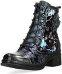 Laura Vita Damen Stiefelette Leder Pailletten Bl&uuml;tenaufn&auml;her KALINEO 34