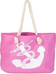 styleBREAKER Damen Strandtasche Anker Print 57x33x32cm | Rei&szlig;verschluss.