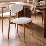 IDIMEX Esszimmerst&uuml;hle Ariel 2er Set, Stoffbezug - Cremewei&szlig; | 49 x 79 x 48...