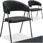 tectake&reg; Armlehnstuhl 2er Set, stylische Esszimmerst&uuml;hle mit pflegeleichtem