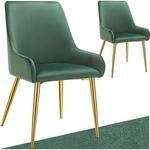 tectake&reg; 2er Set Samt Stuhl, Esszimmerst&uuml;hle, ergonomischer Sessel Stuhl,...