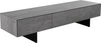 DELIFE TV-Board Cuor Keramik Beton Grau 150 cm 1 Klappe 1 Schubfach | Fu&szlig;
