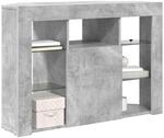 vidaXL Eck-LED-TV-Schrank 100x40x68cm Beton Grau Holzwerkstoff