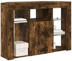 vidaXL Eck-LED-TV-Schrank 100x40x68cm Ger&auml;ucherte Eiche Holzwerkstoff