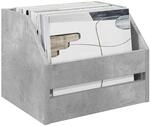 vidaXL Vinyl Album Box Beton Grau 38 x 30 x 29 cm Holzwerkstoff