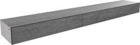 DELIFE TV-Board Cuor Keramik Beton Grau 250 cm 1 Klappe 1 Schubfach | Schwebend