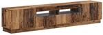 vidaXL LED-TV-Schrank HOORN 3 STK. Altholz Holzwerkstoff | Mehrere F&auml;cher f&uuml;r