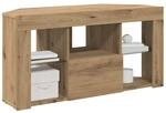 vidaXL Eck-LED-TV-Schrank 100 x 40 x 50 cm Artisan-Eiche Holzwerkstoff
