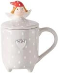 Boltze Home Becher mit Deckel Malena, 360 ml, Farbe:wei&szlig;