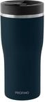 PROFINO Barista Thermobecher 0,35 L, auslaufsicheres Doppellock-System | blau,