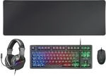 MARSGAMING RGB, Pack Gaming Tastatur + Gaming Maus Flow 3200 DPI + Headset Over-Ear +