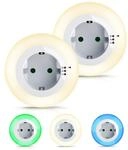 Brandson - 2 x Nachtlicht f&uuml;r die Steckdose - LED Nachtlampe mit...