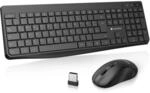 KOORUI Tastatur und Maus Kabellos,Deutsches Layout QWERTZ，Schwarz | Multimedia