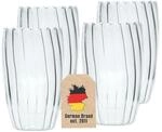 Intirilife 4x Doppelwandige Thermo Gl&auml;ser -Striped Style- 350 ml F&uuml;llmenge -...