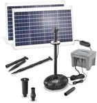 esotec Solarpumpe Solar Teichpumpe Wasserlauf Pumpe 70/2800 Akku LED 101940 