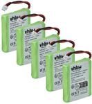 vhbw 5X Akku kompatibel mit Telekom Sinus A201 schnurlos Festnetz Telefon (600...