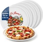Van Well Pizzateller 6er-Set &Oslash; 30,5 cm &ndash; Italienischer Pizzateller gro&szlig; XL...