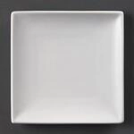 Olympia Whiteware Quadratische Teller 140mm / 5&frac12; Zoll (12er-Pack), Wei&szlig;es