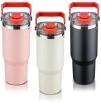 ROTPUNKT Thermobecher Edelstahl 500 ml &ndash; mit Strohhalm & Click & Go...
