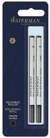 Waterman Ersatzmine f&uuml;r Tintenroller | feine Spitze | Schwarze Tinte | 2 St&uuml;ck