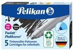 Pelikan Tintenpatronen Twist eco f&uuml;r Tintenroller, Etui mit 5 Rollerpatronen,