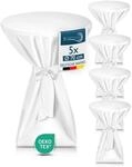 Beautissu 5X Premium Stehtischhussen Blickdicht rutschfest b&uuml;gelfrei | 70cm...