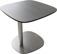 DELIFE Beistelltisch Edge Boot 50x50 cm Keramik Beton Grau Eleny | Edelstahl