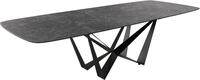 DELIFE Esszimmertisch Edge Boot 240-300x120 cm | Keramik Laminam&reg; Nero Greco