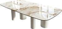 DELIFE Esszimmertisch Edge Boot 240x120 cm Keramik Minas Melange Wei&szlig;-Beige |...