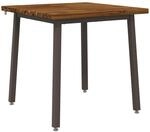vidaXL 90 x 90 x 75 cm Massivholz Akazie Natur und Kaffee Quadratisch