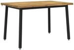 vidaXL 120 x 80 x 75 cm Massivholz Akazie Wei&szlig; und Schwarz