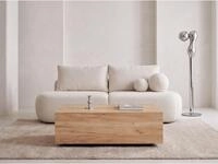 WFL GROUP Couchtisch 90 x 55 cm in Eiche Braun &ndash; Niedriger Mobiler Sofatisch...