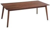 Esszimmertisch abgerundete Form MDF-Platte 200 cm dunkle Walnuss Madox