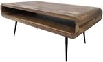 Riess Ambiente Couchtisch Alpha 90cm - schwarz - Sheeshamholz | Massiv,...