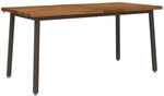 vidaXL Live Edge Esstisch 140 x 90 x 75 cm Massivholz Akazie Natur