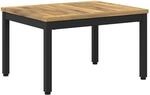 vidaXL Couchtisch Wei&szlig; und Schwarz 49 x 60,5 x 36 cm Massivholz Akazie 
