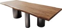 DELIFE Esszimmertisch Edge Akazie Braun 260x100 XL Troa Edelstahl Graphit |...