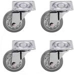 SOTECH 4 x M&ouml;belrolle transparent &Oslash; 50 mm Transportrolle Lenkrolle