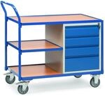 Fetra Transportger&auml;te bbob634 Werkbank mit 2 Einlegeb&ouml;den und 4 Schubladen...