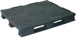 BRB Kunststoffpalette mit 3 Kufen, LxBxH 1200x1000x150 mm, schwarz, mit