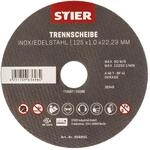 STIER Trennscheibe Edelstahl 125 x 1,0 x 22,23 mm | Form gerade 10 Stk